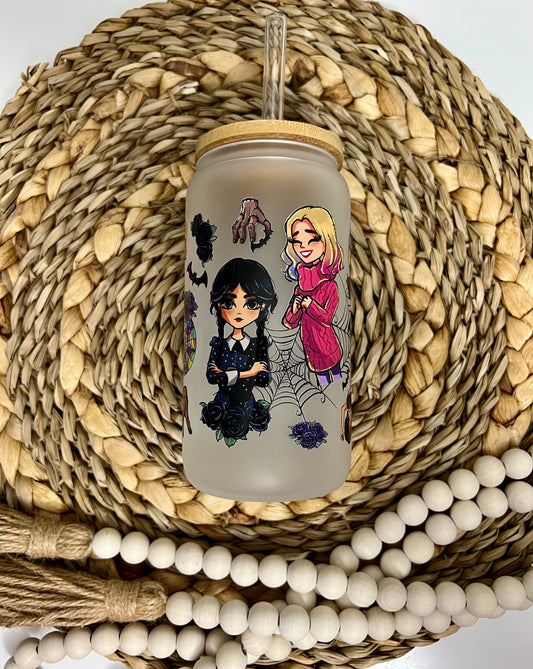 Wednesday adams glass cup