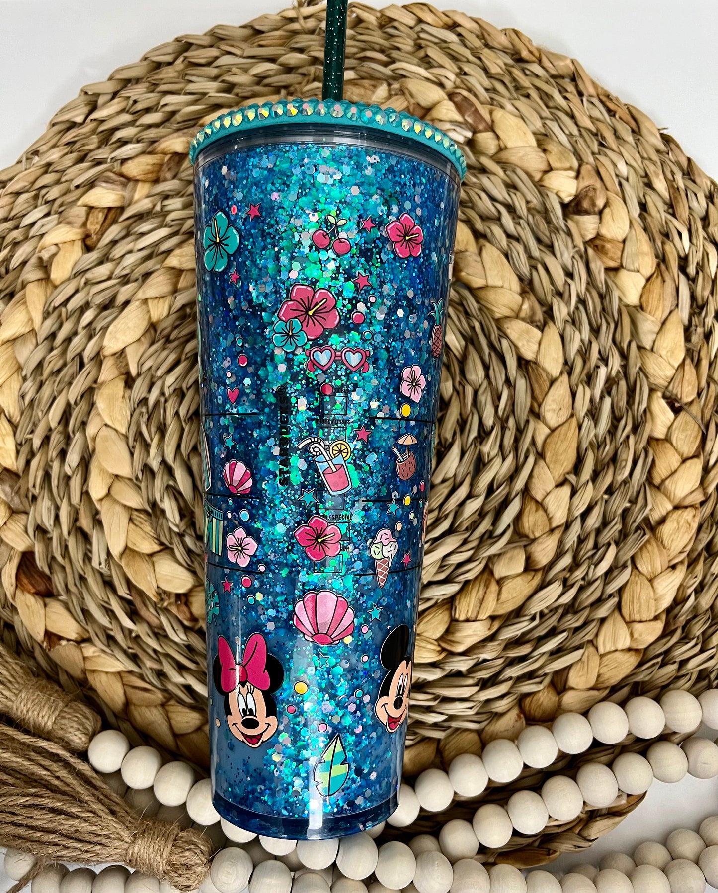 Teal Snowglobe tumbler