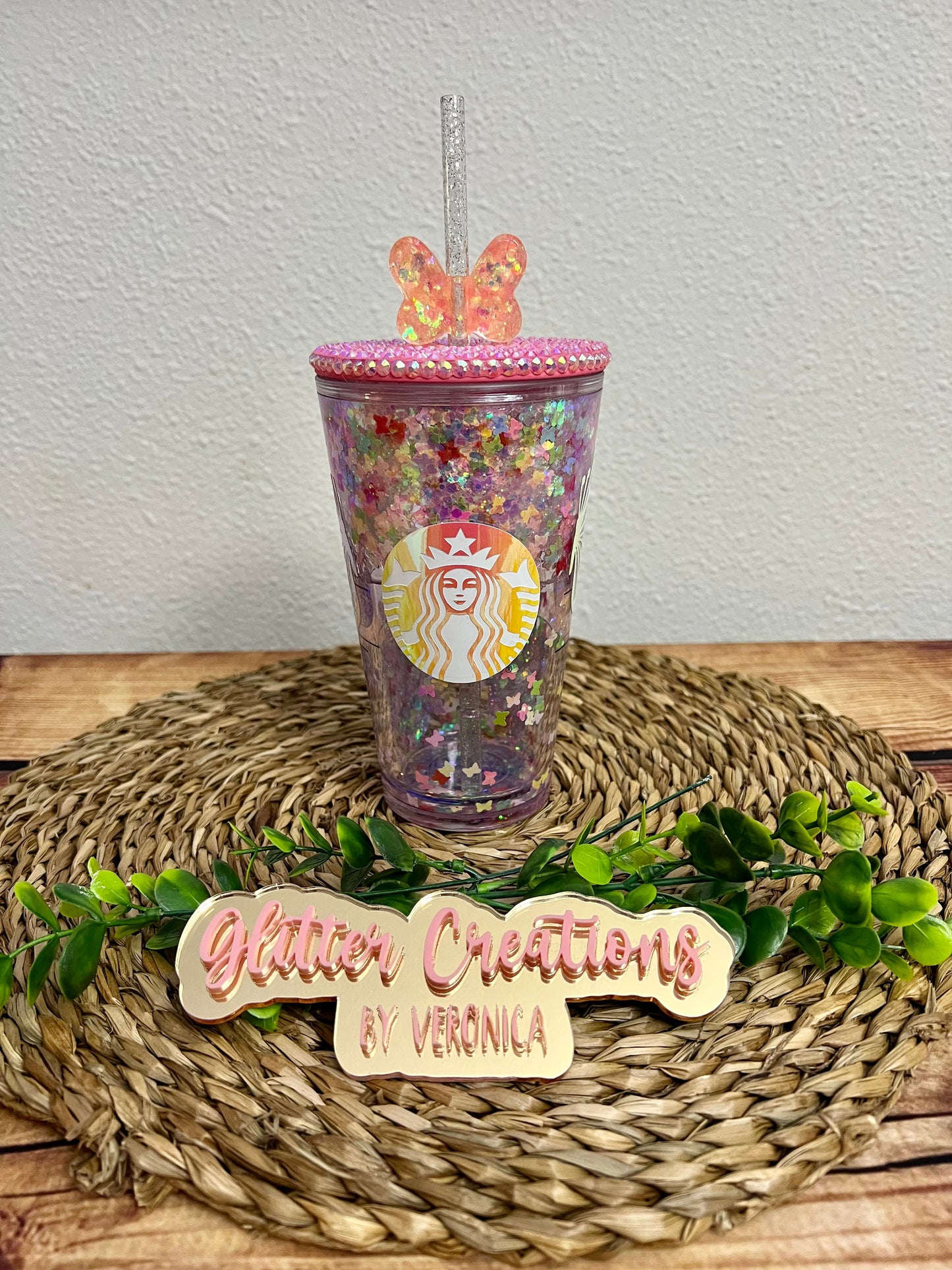 Mariposa snowglobe tumbler