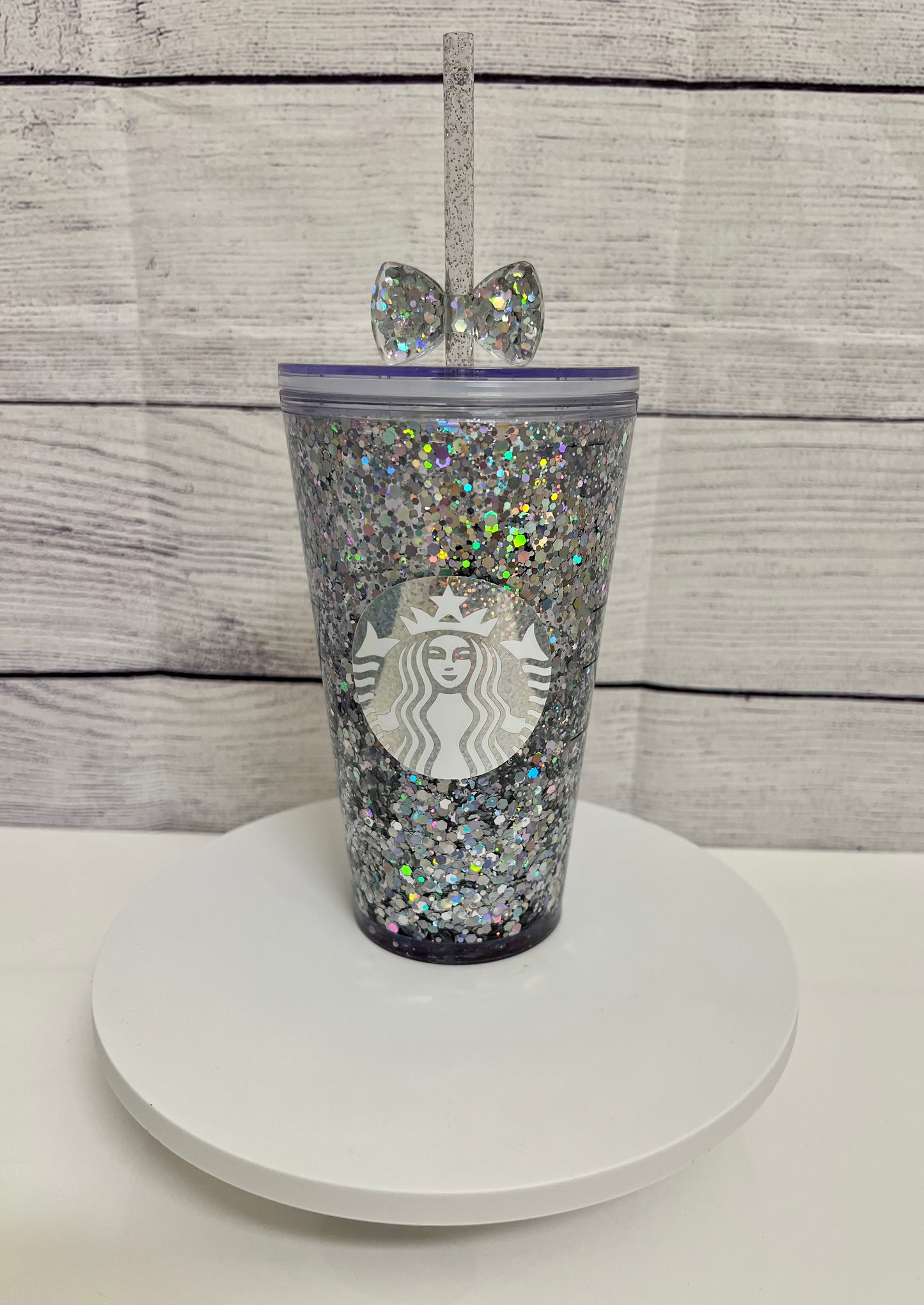 Holographic Snowglobe tumbler