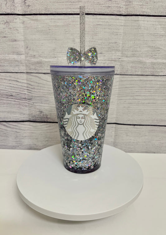 Holographic Snowglobe tumbler